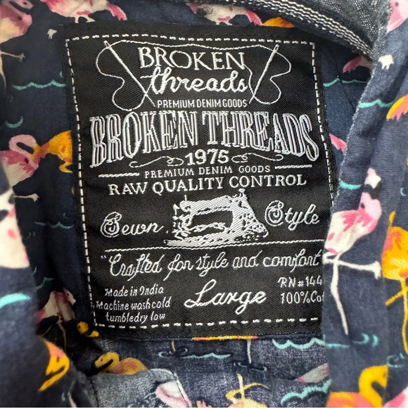 Bundle of 3 Casual Tops Merrell & Broken Threads Short Sleeve & Prana Pullover L - Picture 5 of 12